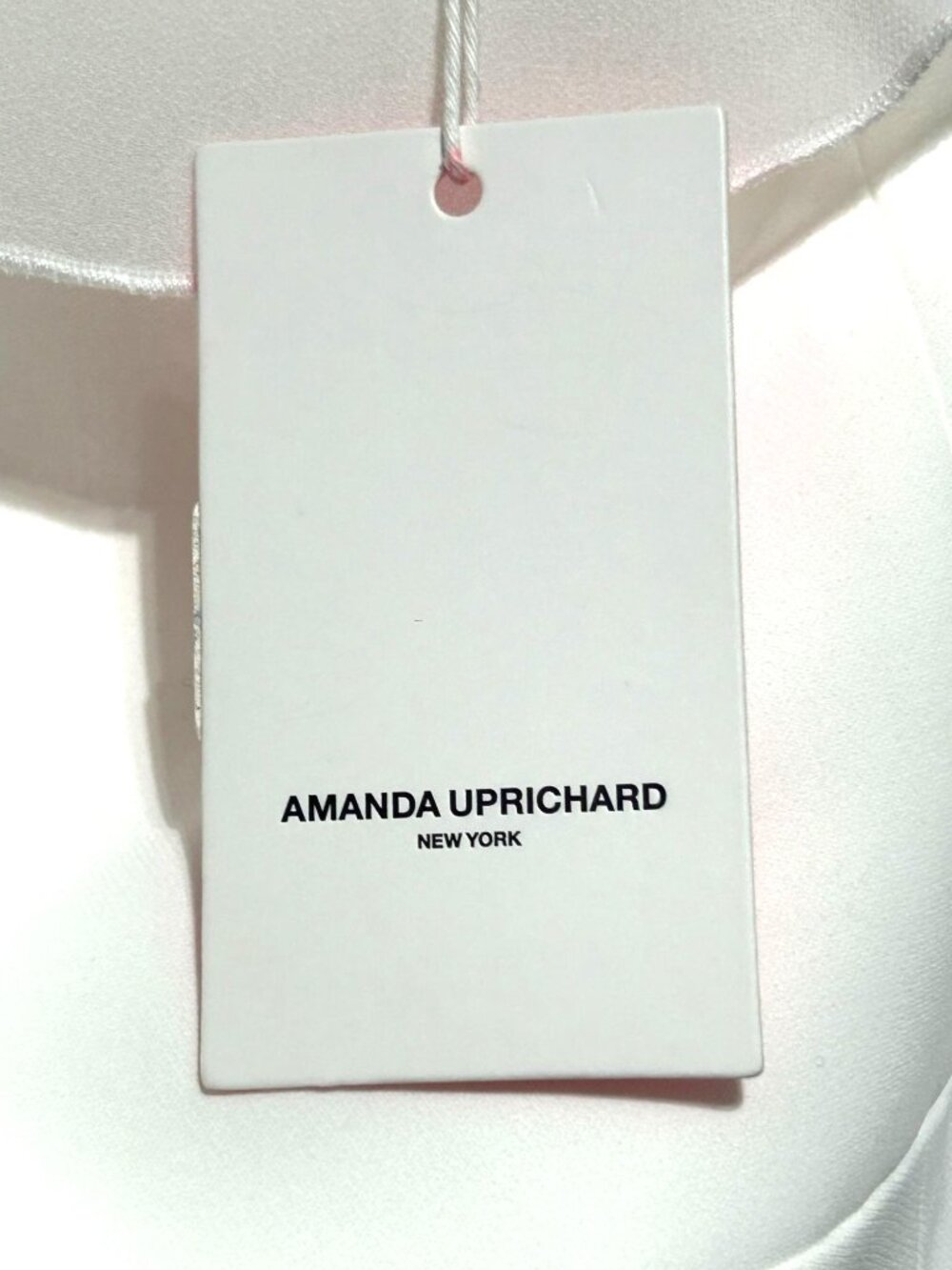 NWT Amanda Uprichard Women's Ivory Copellia Ruffle Dress Size Large 3449 - Picture 15 of 16